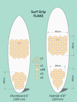 Surf Grip FLAKE - Shortboard 6'